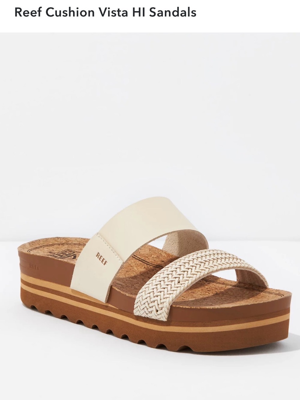 Reef Cushion Vista HI Women's Cream Platform Slide Sandals